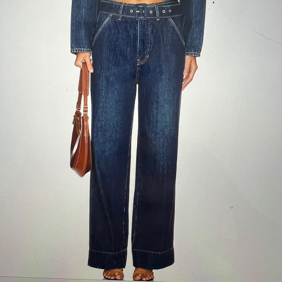 Veronica Beard Taylor high rise wide leg jeans - Picture 1 of 11